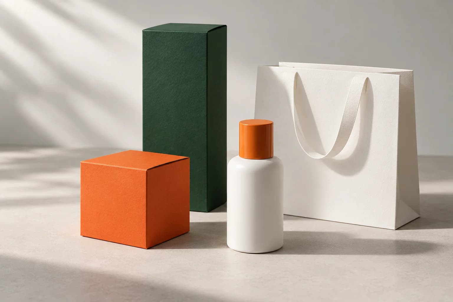E-commerce and retail packaging showing consumer goods